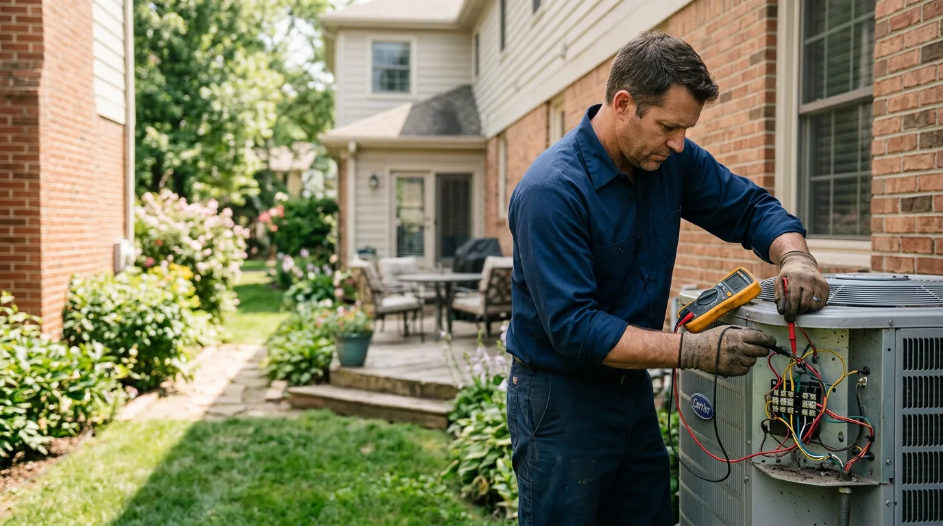 HVAC technician working near Thornton, TX